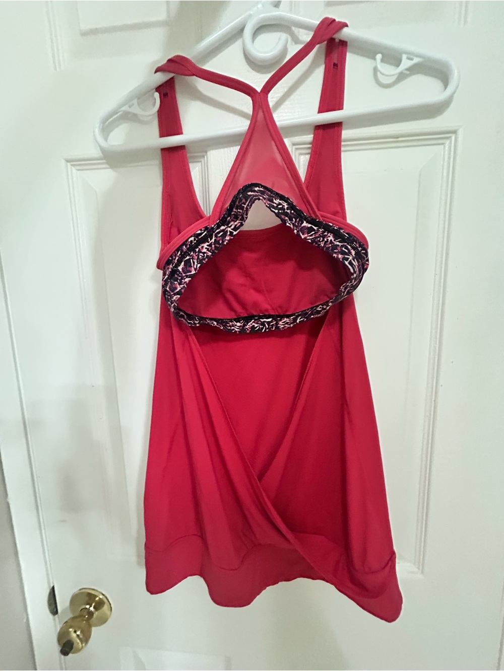 Pink Racerback Layered Athletic Tank - Picture 2 of 3